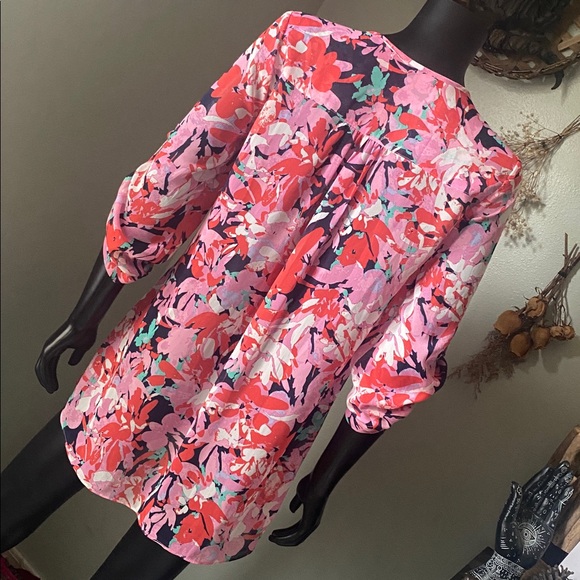 Floral V-Neck Women's Top - Multicolor - Picture 7 of 13